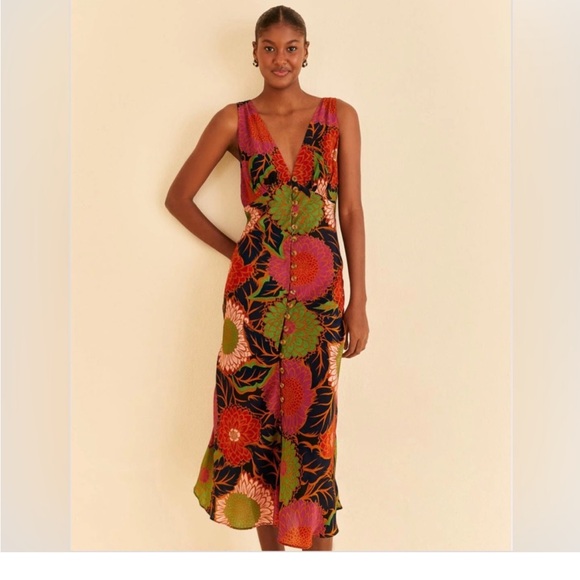 FARM Rio Dresses & Skirts - NWT FARM Rio Black Vintage Garden Sleeveless